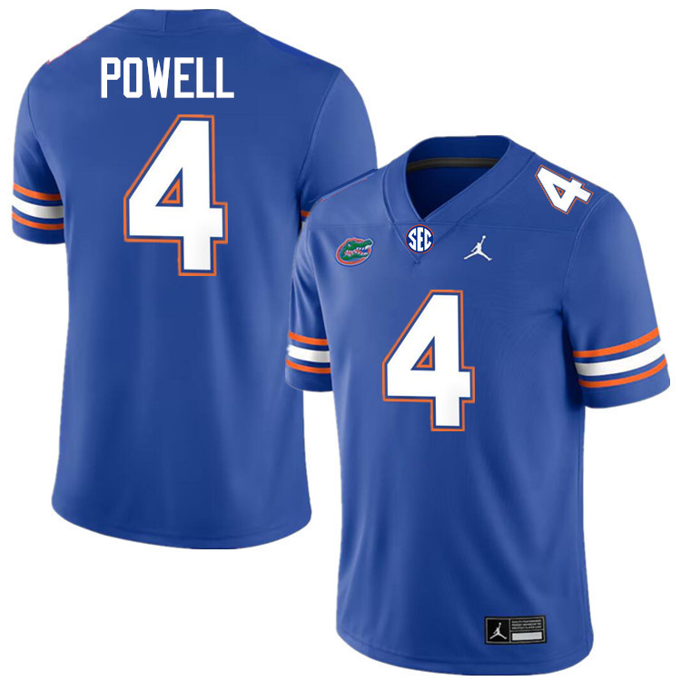 Brandon Powell Florida Jersey,Florida Gators #4 Brandon Powell Jersey Youth Uniforms-Royal